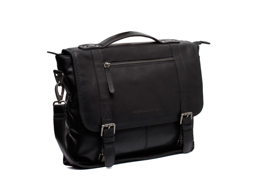 The Chesterfield Brand Klopová kožená taška přes rameno C40.1092 Veneto Barva: černá