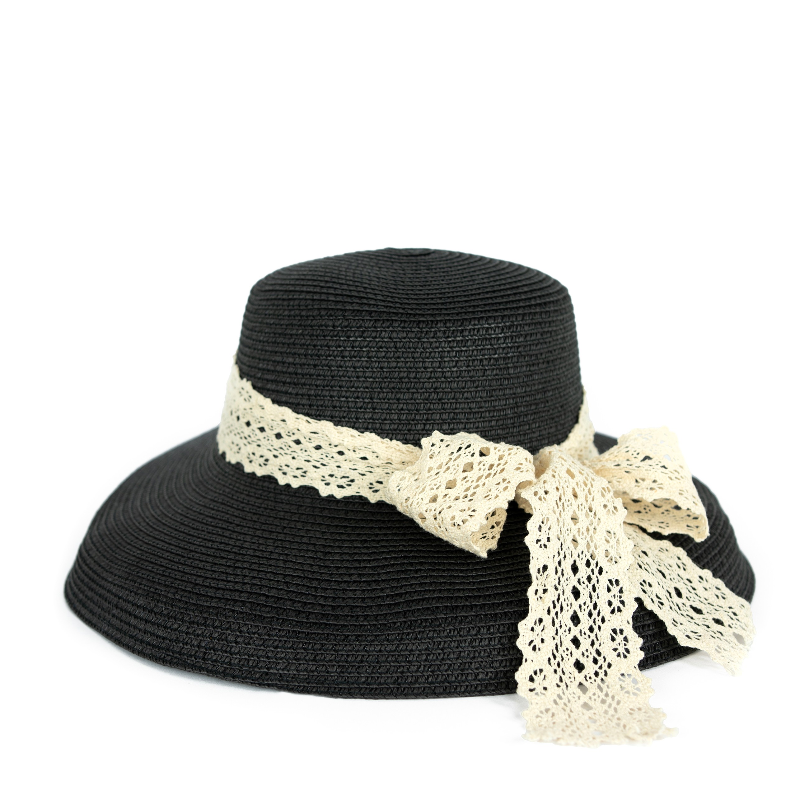 Dámský slaměný klobouk cz22117 Barva: černá