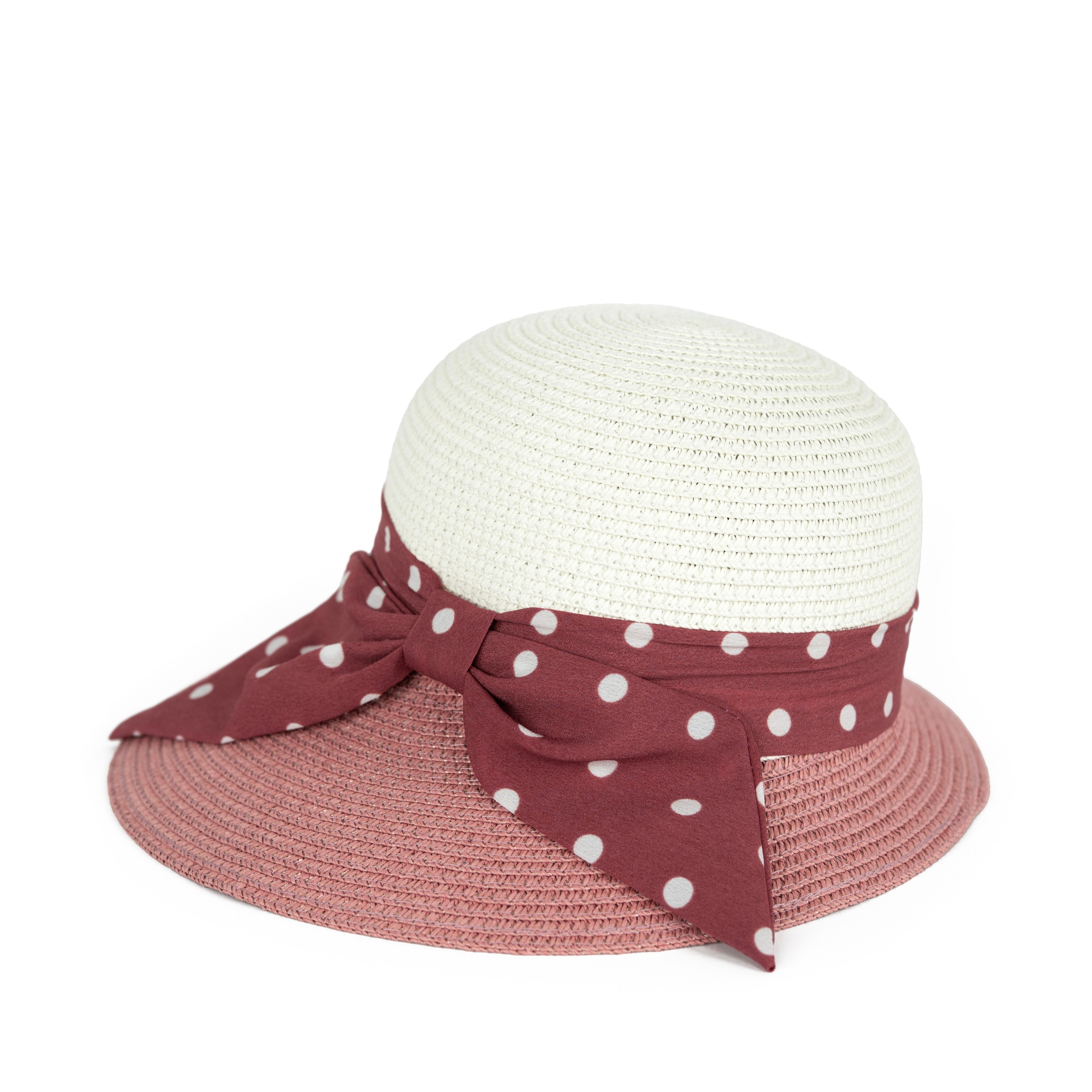 Dámský slaměný klobouk cz23156 Barva: růžová