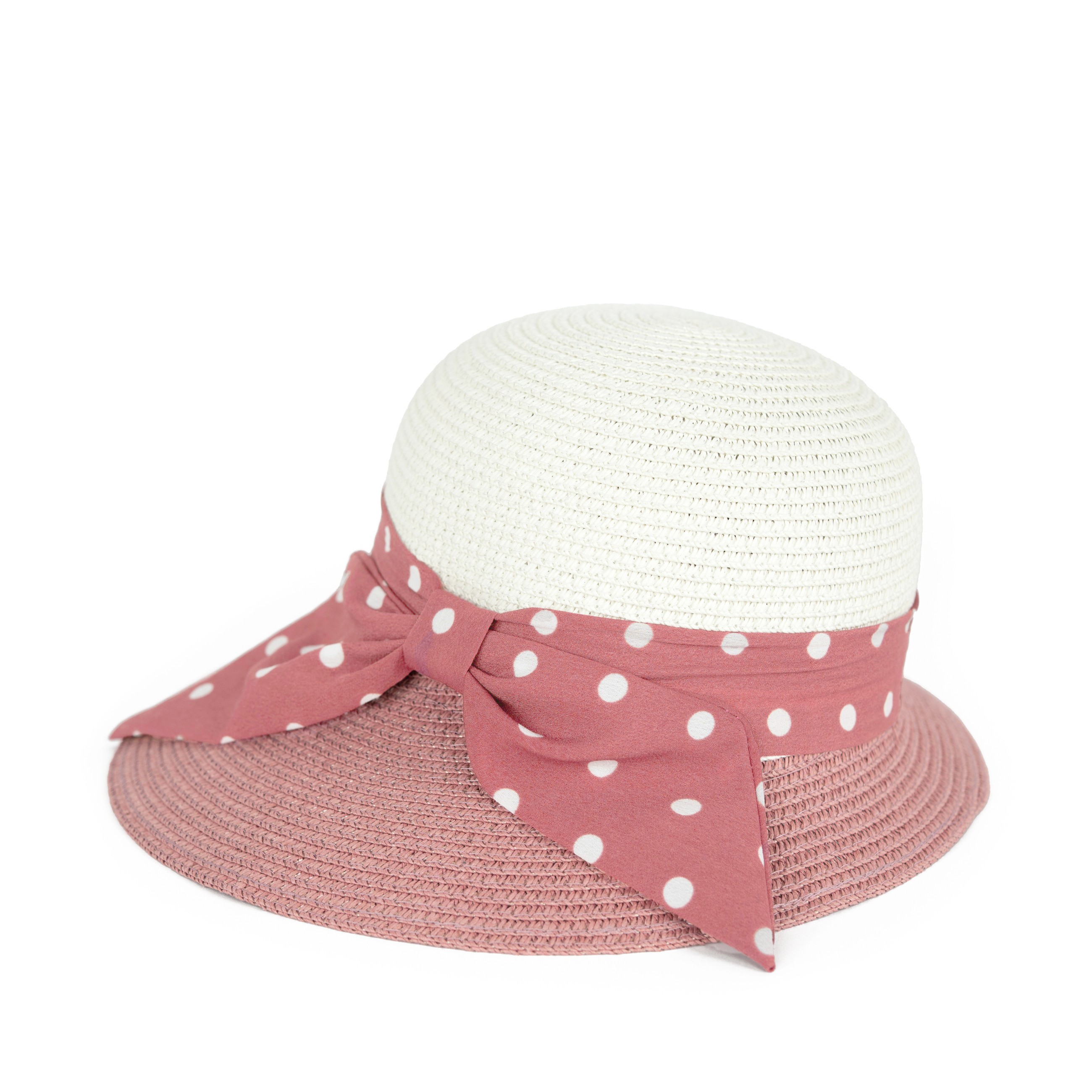 Dámský slaměný klobouk cz23156 Barva: světle růžová
