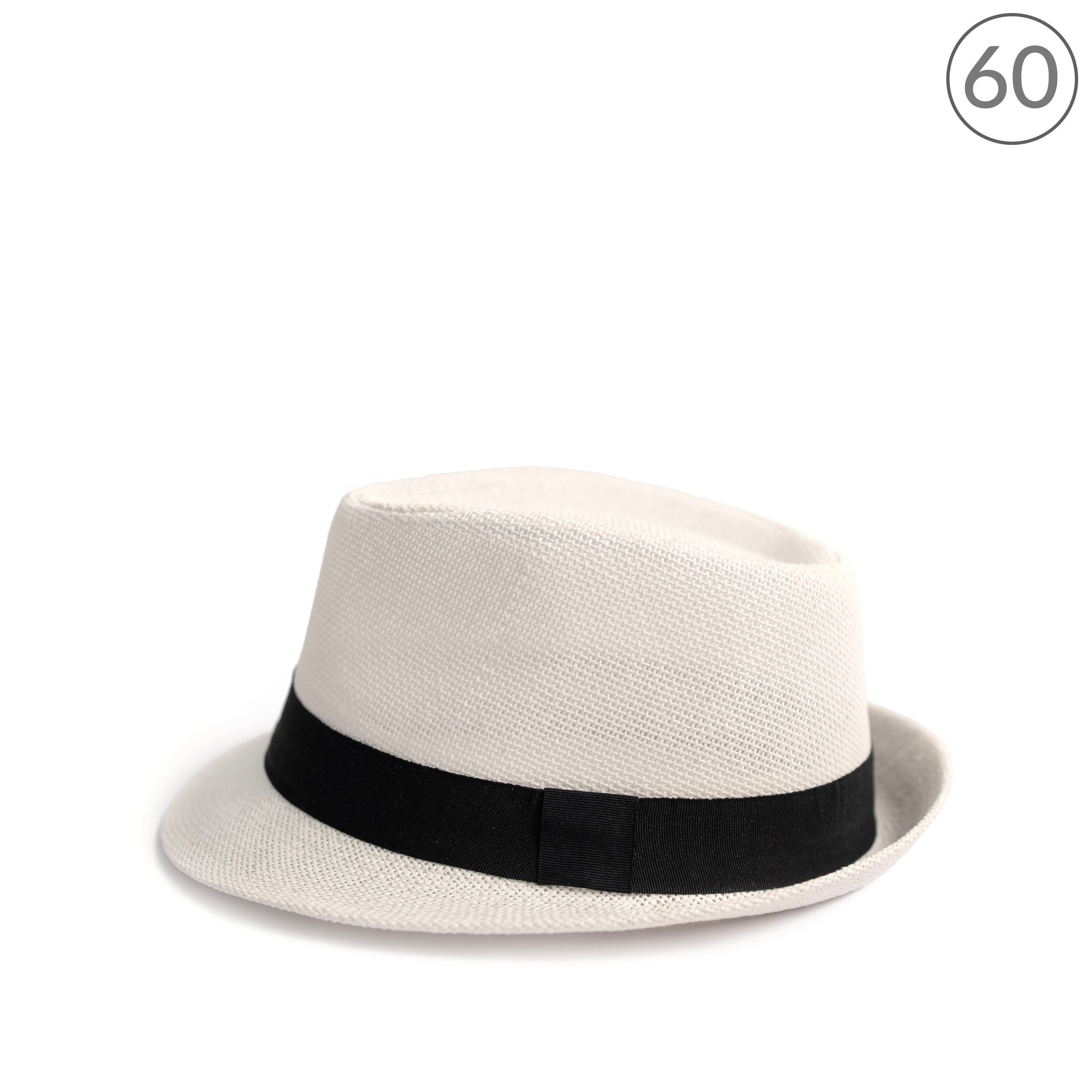 Unisex slaměný klobouk cz20230 Barva: bílá, Velikost: 60
