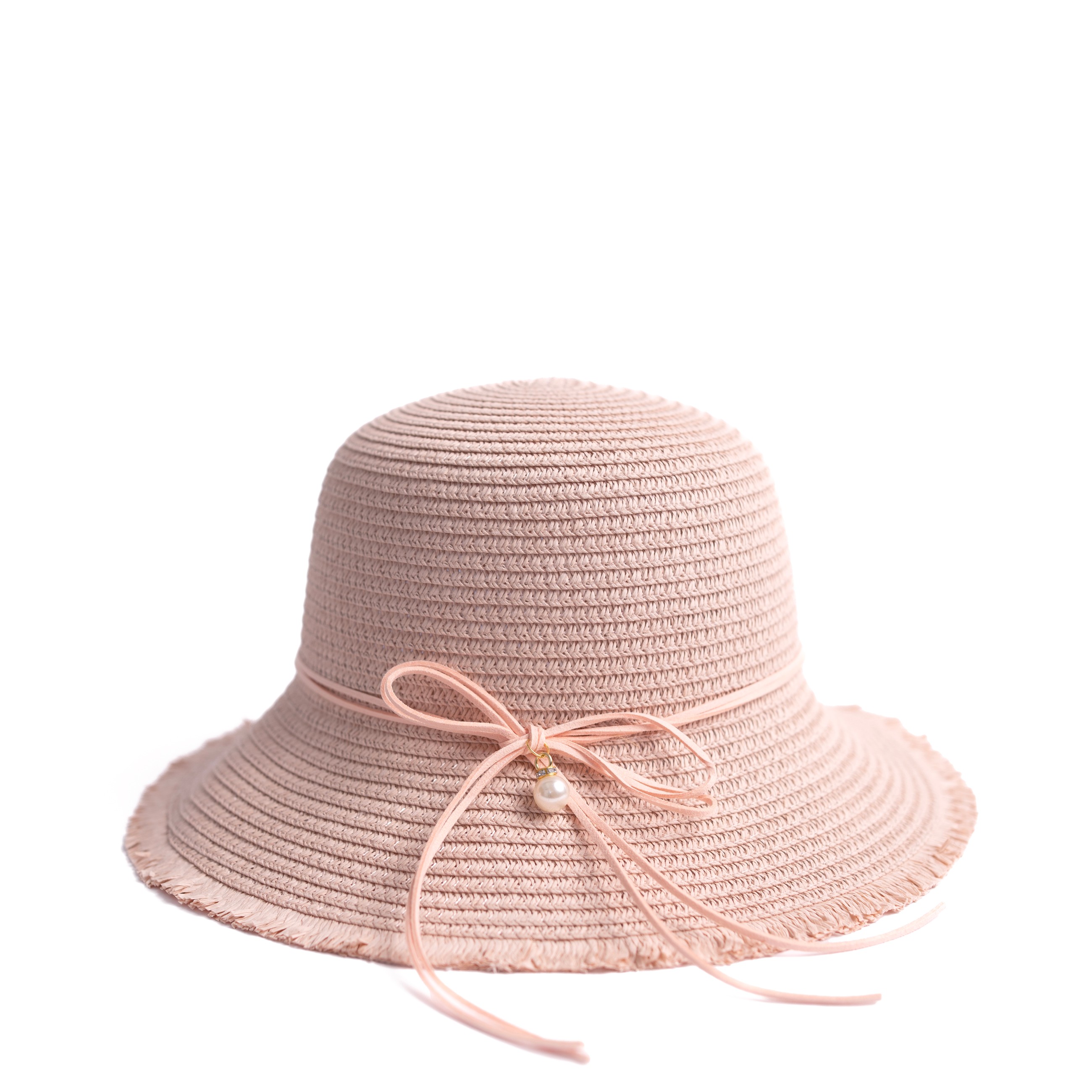 Dámský/dívčí slaměný klobouk cz24159 Barva: světle růžová