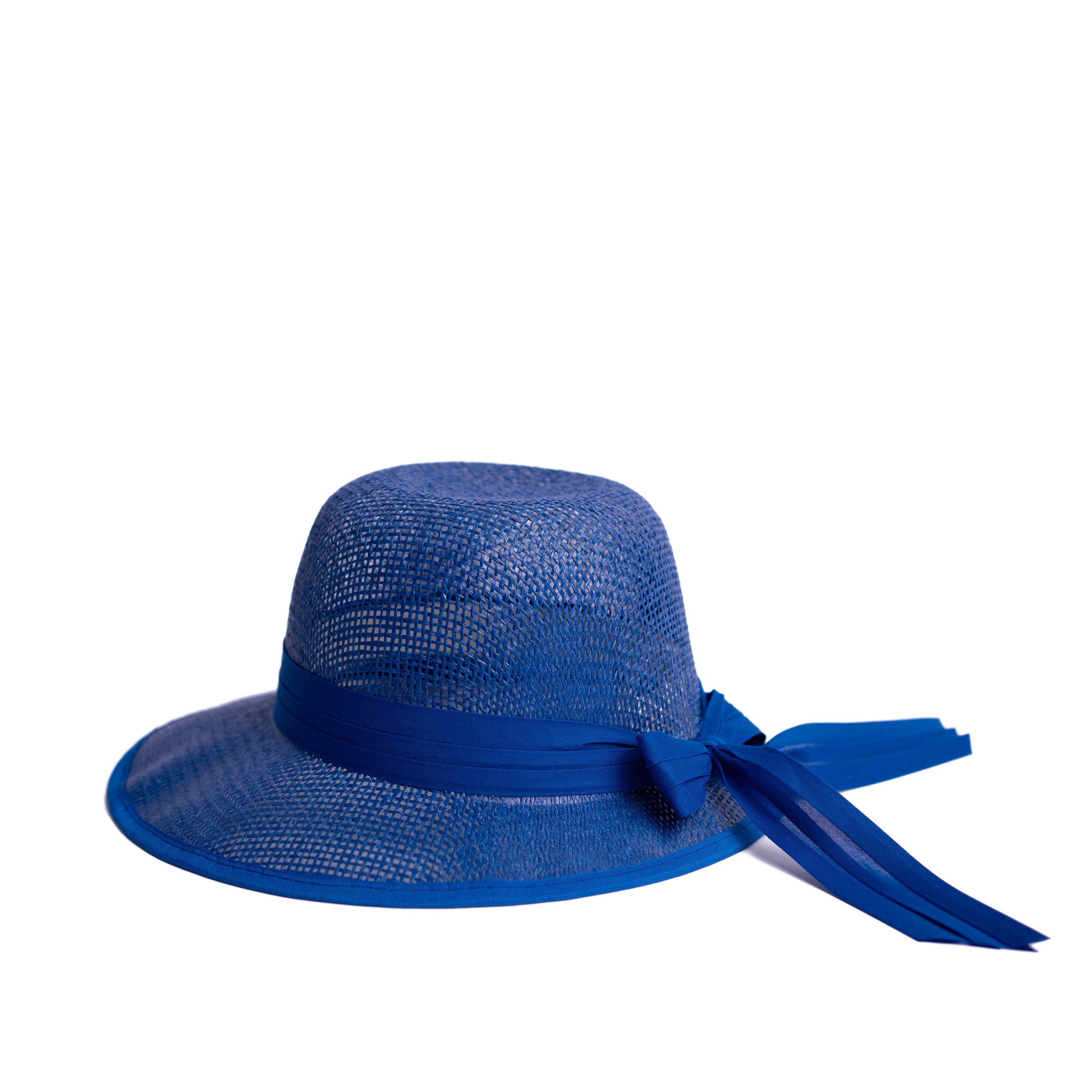 Dámský/dívčí slaměný klobouk cz24138 Barva: modrá