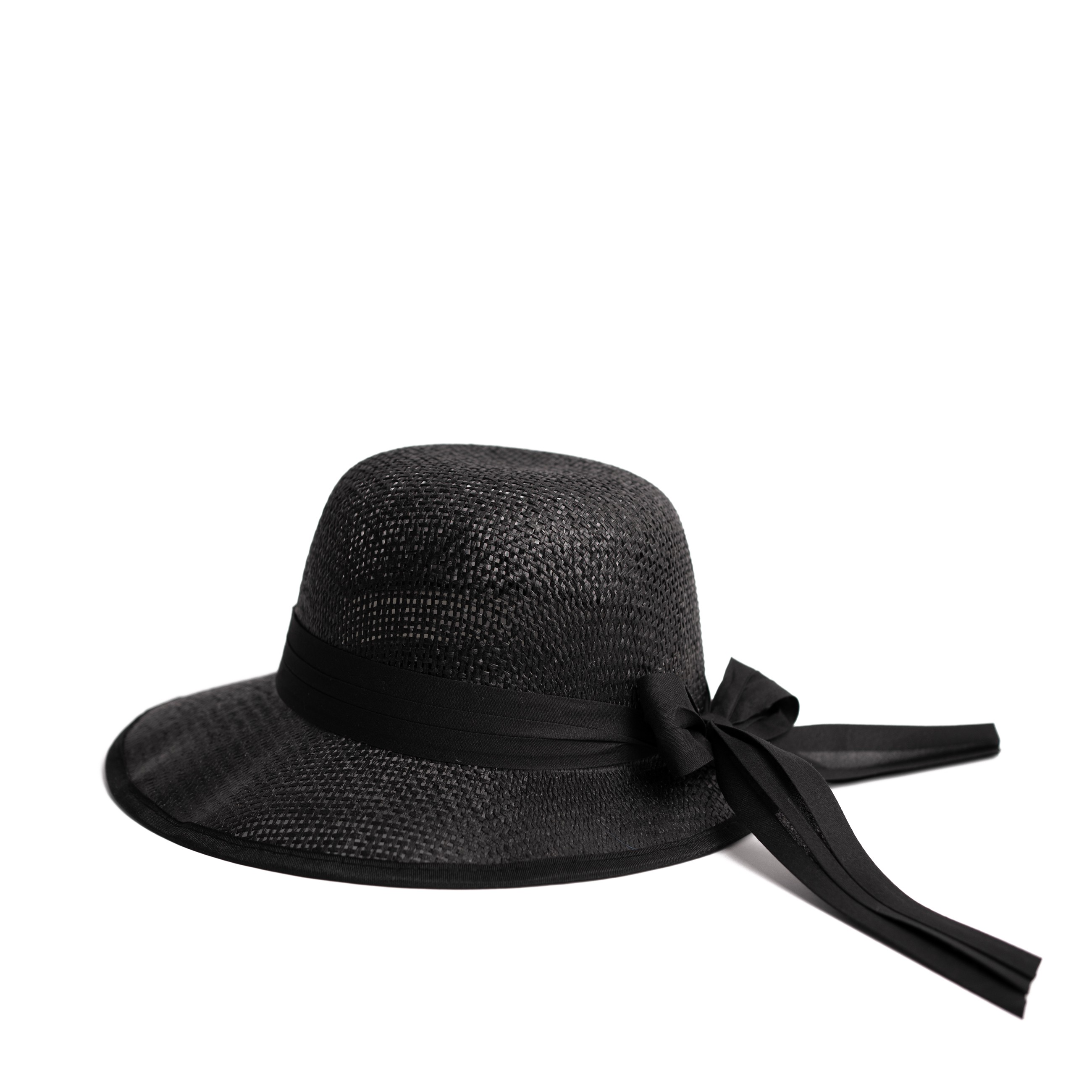 Dámský/dívčí slaměný klobouk cz24138 Barva: černá