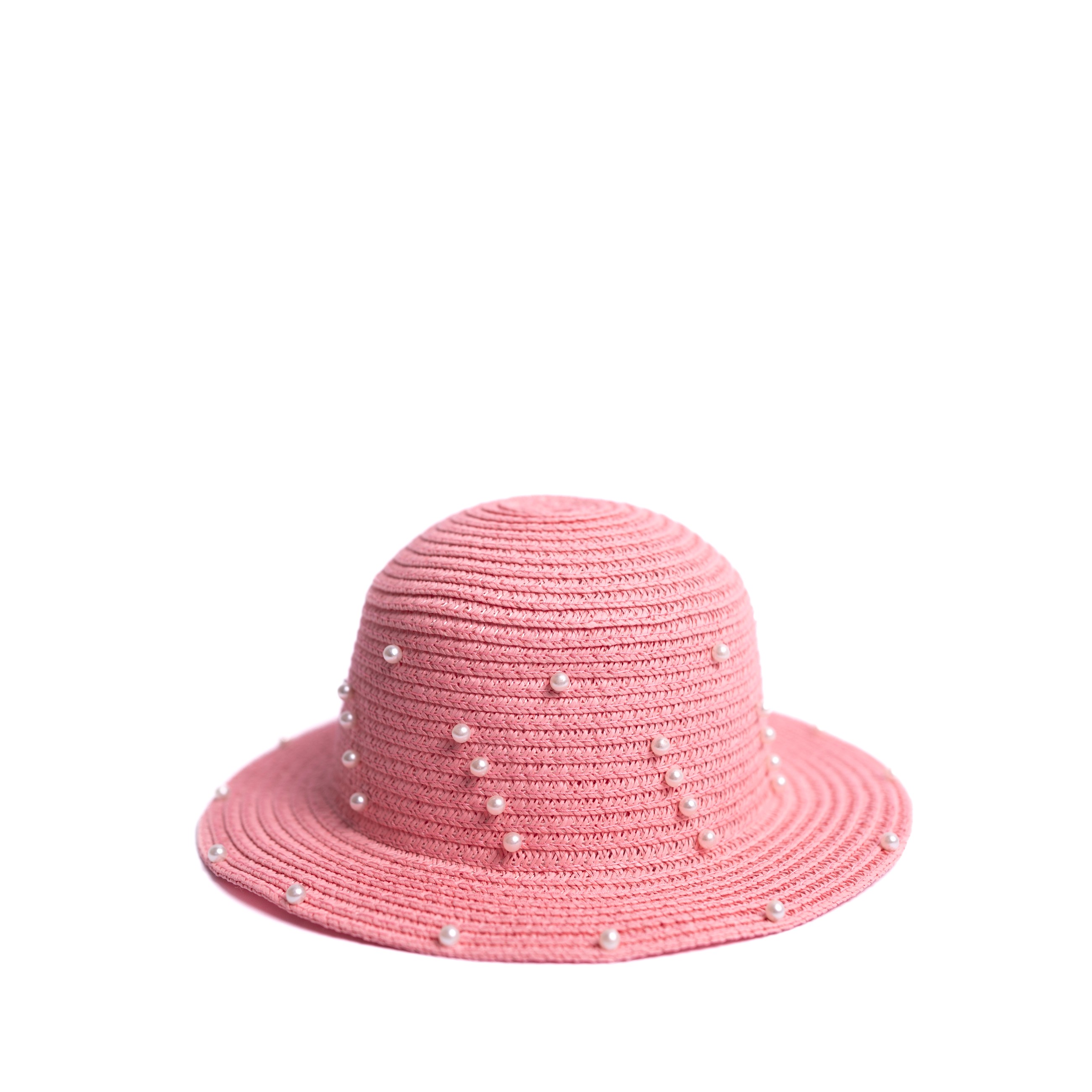 Dámský/dívčí slaměný klobouk cz24114 Barva: růžová, Velikost: 48