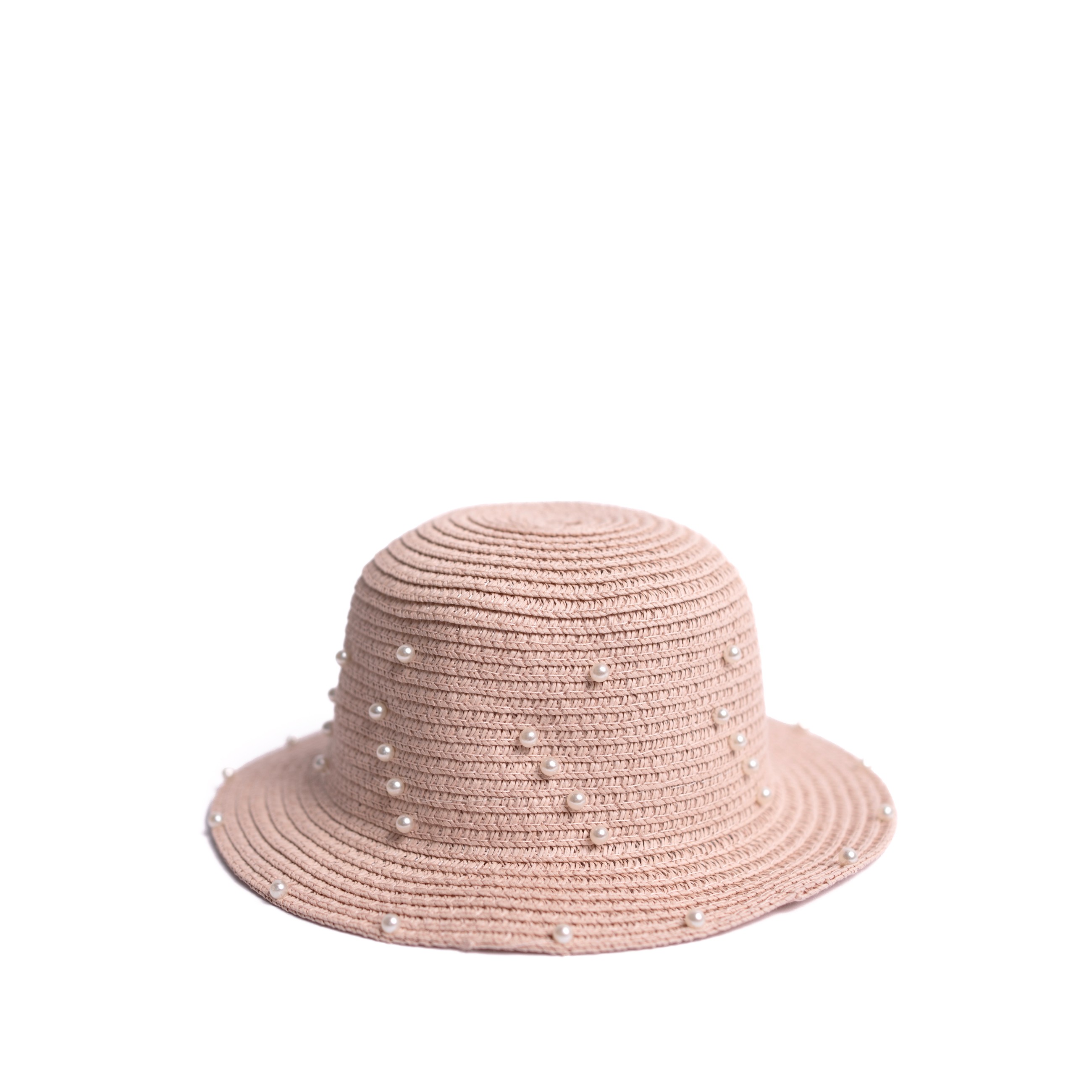Dámský/dívčí slaměný klobouk cz24114 Barva: světle růžová, Velikost: 48