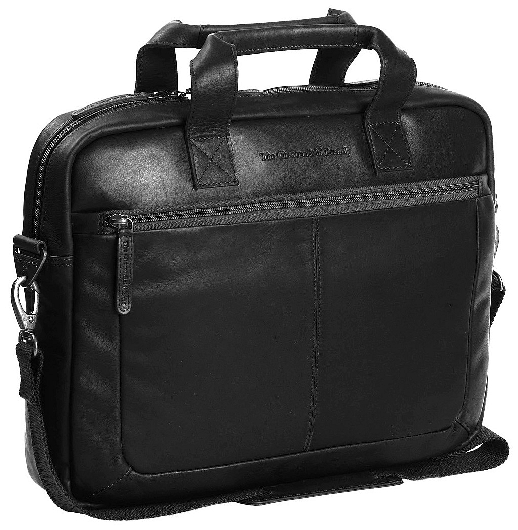 The Chesterfield Brand Kožená taška na notebook 15,6" CALVI C40.1033 Barva: černá