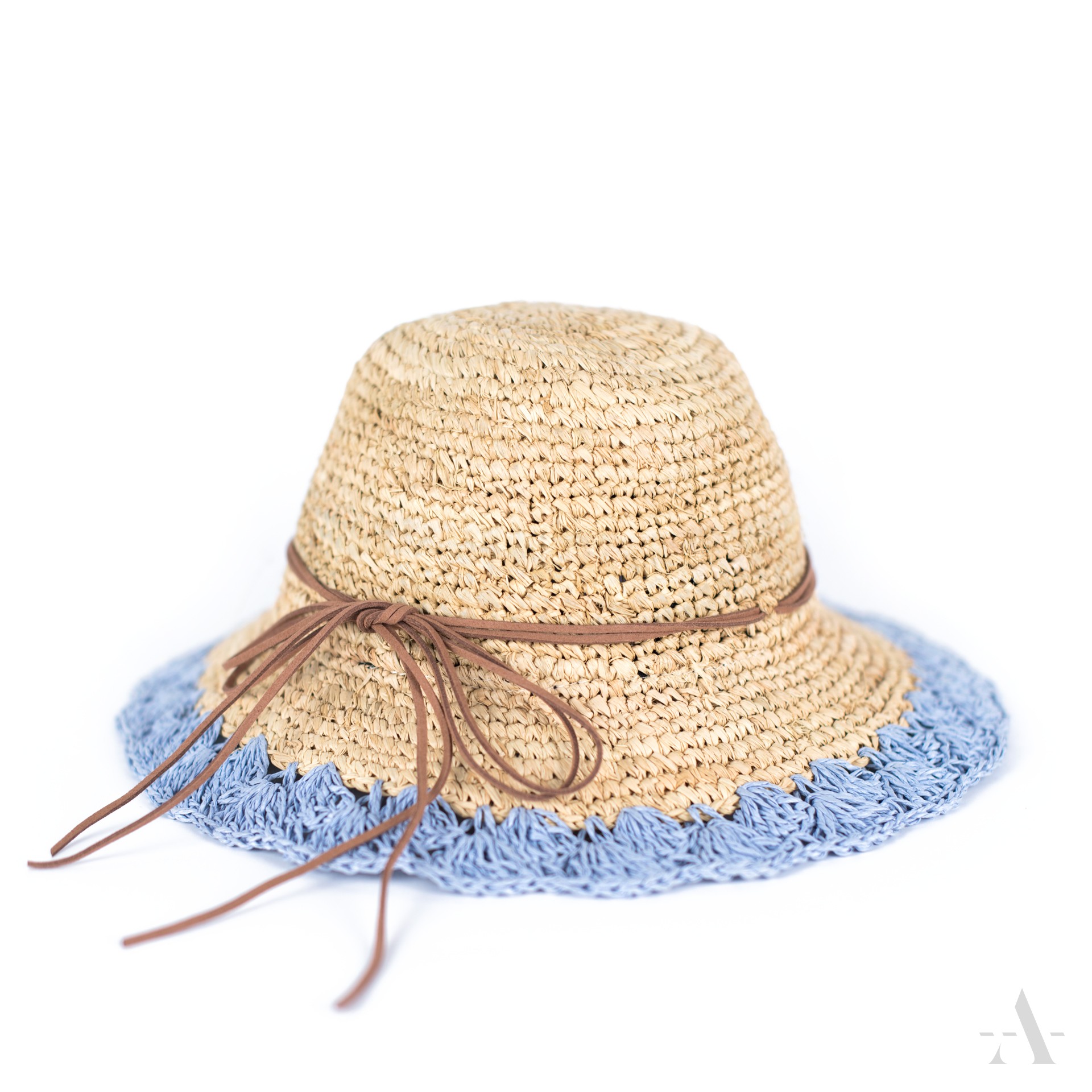 Dívčí slaměný klobouk cz20214 Barva: modrá