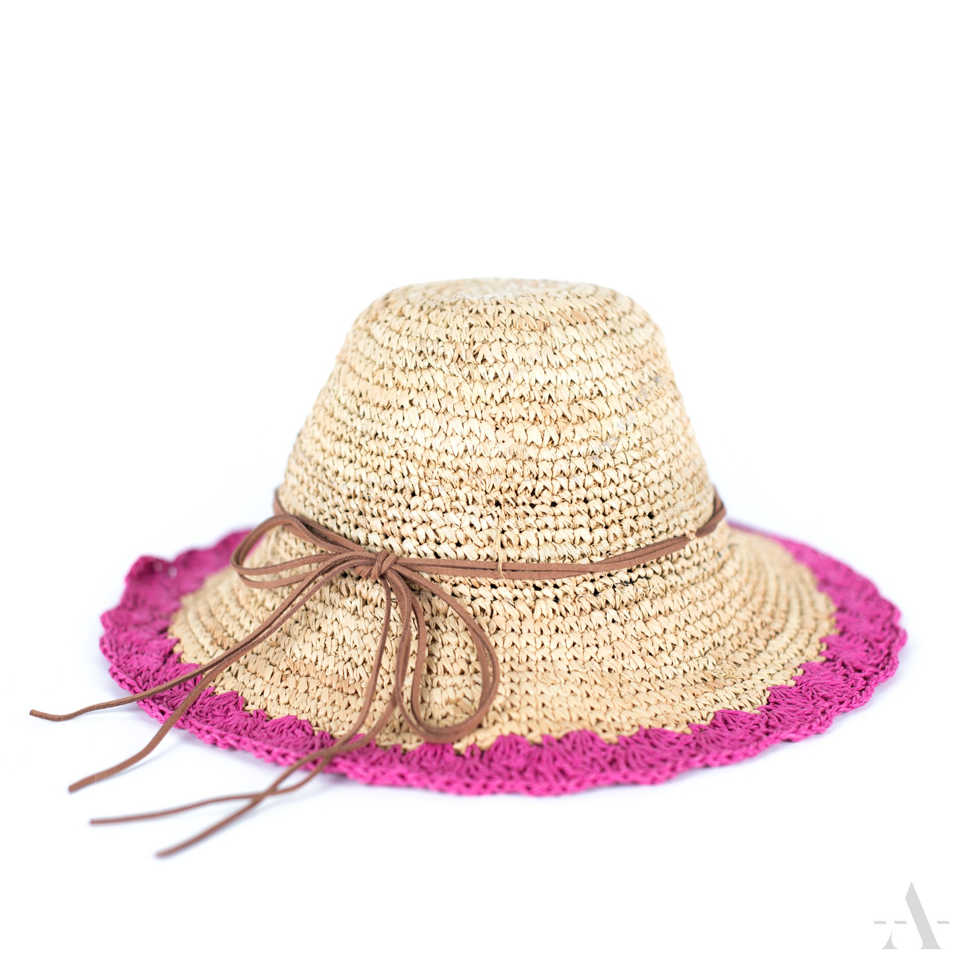 Dívčí slaměný klobouk cz20214 Barva: fuchsiová