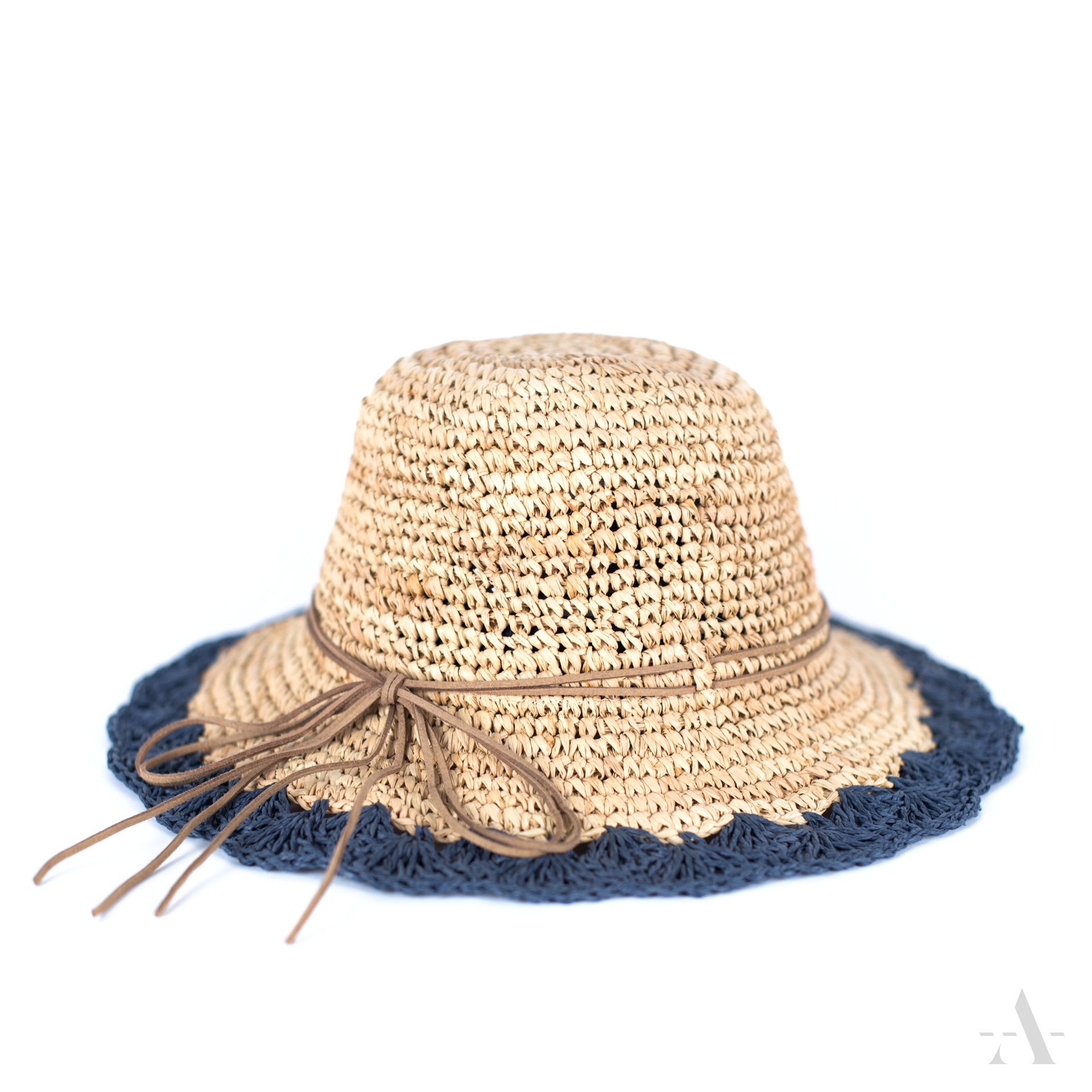 Dívčí slaměný klobouk cz20214 Barva: tmavě modrá
