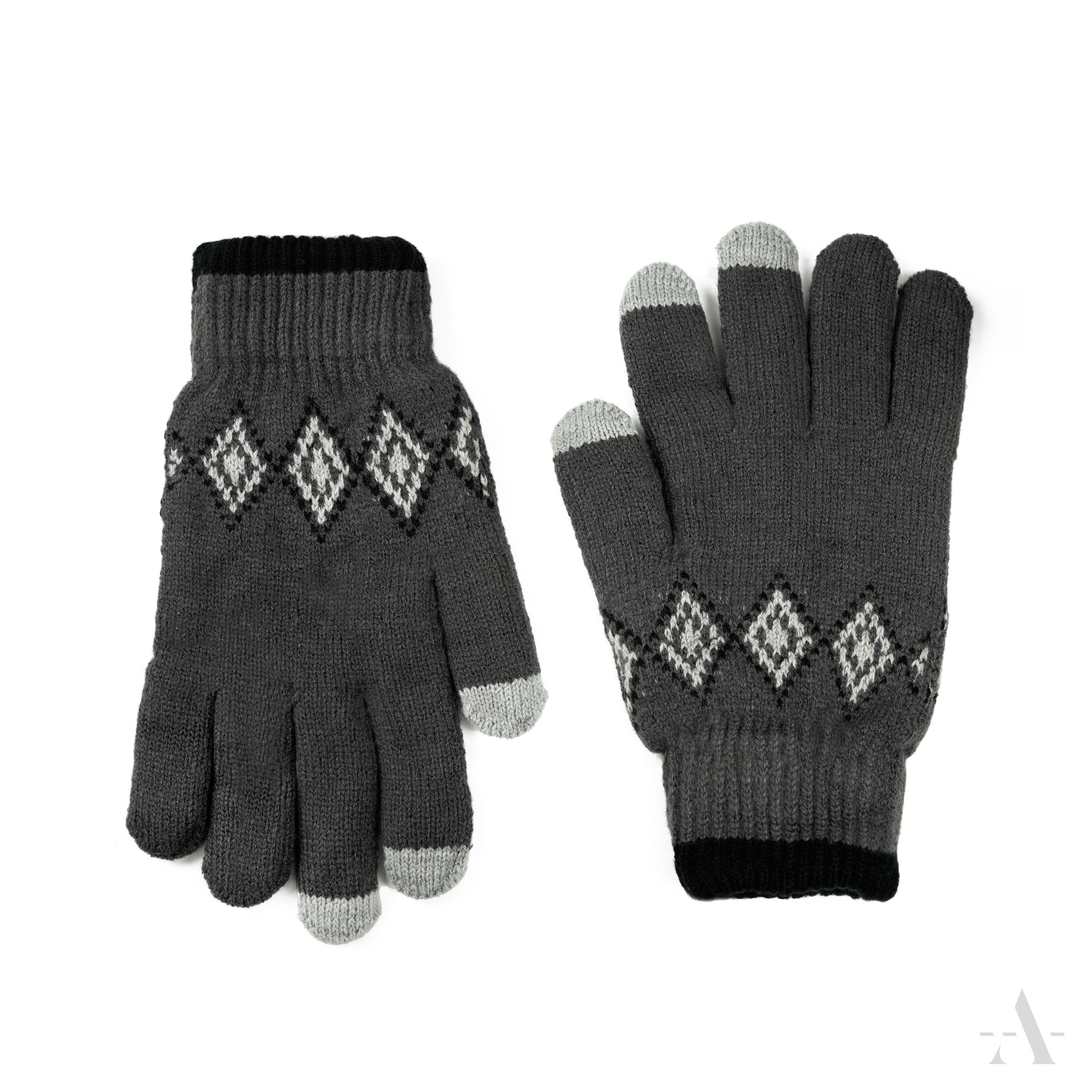 Pánské dotykové rukavice rk22233 Barva: šedá