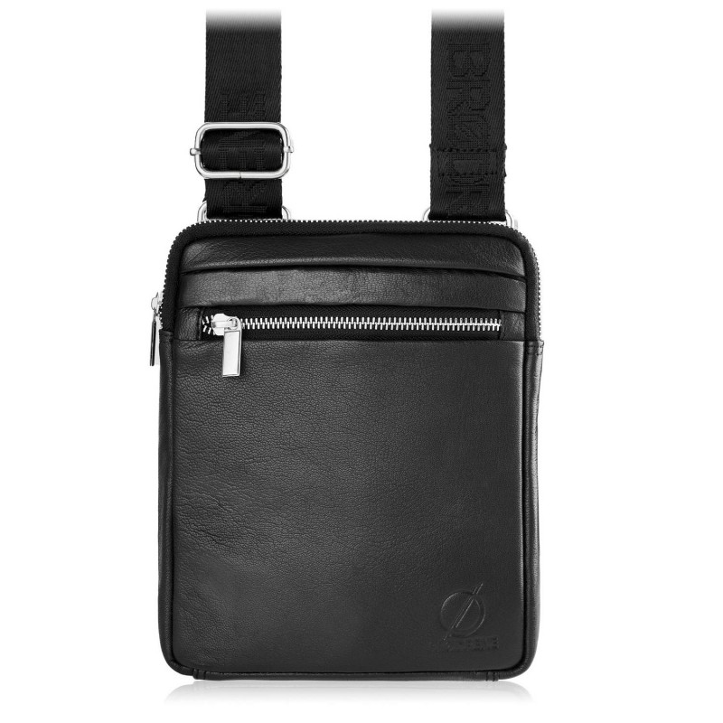 Kožená pánská crossbody taška Brodrene G-02 Barva: černá