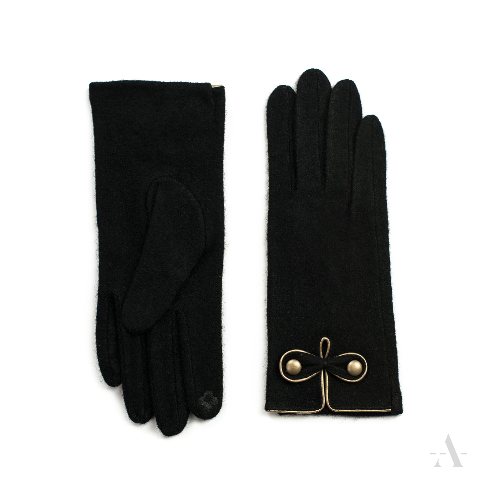 Dámské vlněné rukavice rk20327 Barva: černá