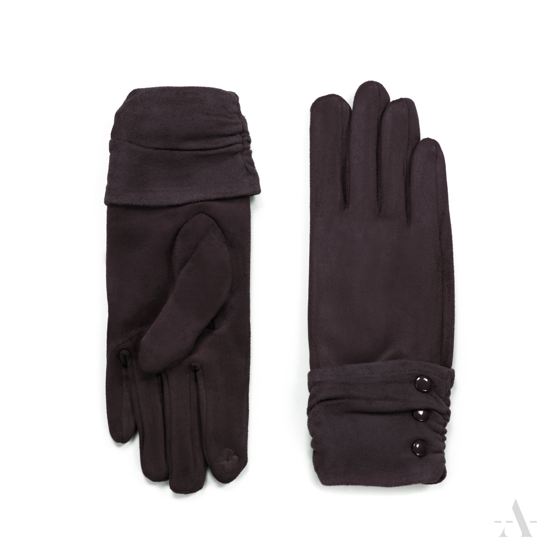 Dámské rukavice rk18412 Barva: tmavě hnedá