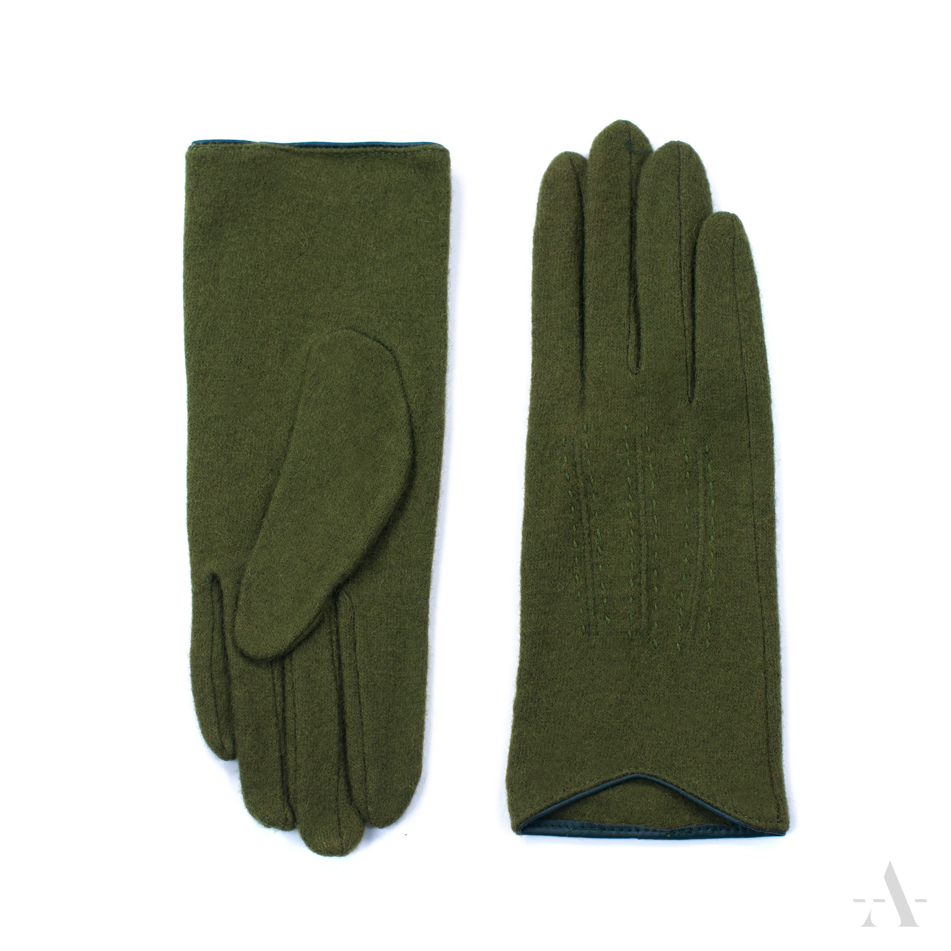 Dámské vlněné rukavice rk19289 Barva: olivová