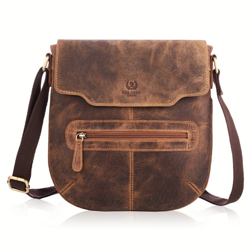 Crossbody kabelka Paolo Peruzzi T-61 Barva: hnědá