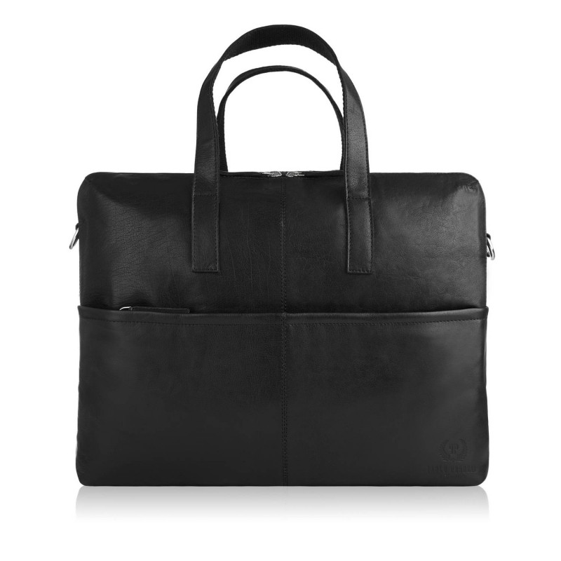 Kožená pánská taška/aktovka Paolo Peruzzi IN-53 Barva: černá