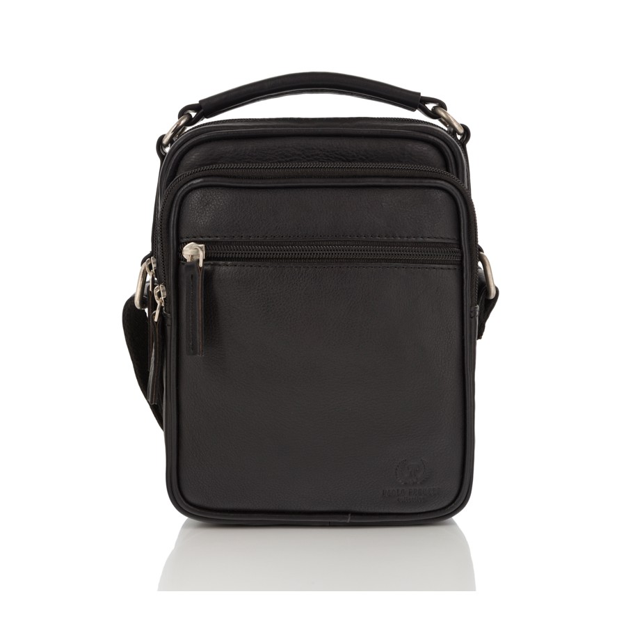 Kožená pánská taška Paolo Peruzzi T-22 Barva: černá