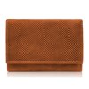 portfel damski skorzany we wzory geometryczne maly vintage pomaranczowy rfid paolo peruzzi t 112 hor