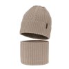 cze pl Komplet zimny chlapcensky ciapka a sal bezovy 100 extrafine merino vlna Wilson 13583 2