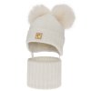 cze pl Divci cepice a nakrcnik zimni set bily 100 merino vlna podsity vlnenym polarem Ronia 14623 2