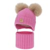 cze pl Divci cepice a nakrcnik zimni set ruzovy 100 merino vlna podsity vlnenym polarem Ronia 14626 2