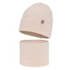 pol pl Czapka i komin dla dziewczynki zimowy komplet jasnorozowy 100 welniany merino Patricia 14146 2