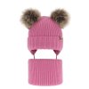 cze pl Komplet zimnej divci cepice a tunel ruzovy 100 extra fine merino vlna Silvia 11608 4
