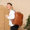 Kožený batoh na notebook Lennox C58.071131 koňak