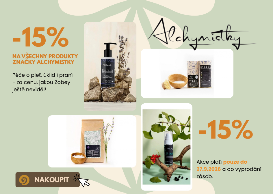 Akční cena -15% na celou značku Alchymistky
