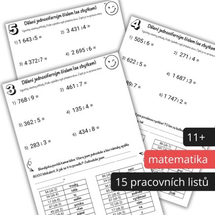 pracovní listy na dělení