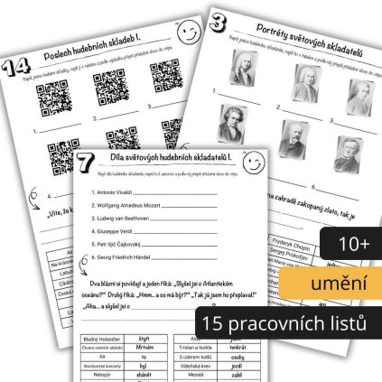 pracovní listy hudební skladatelé