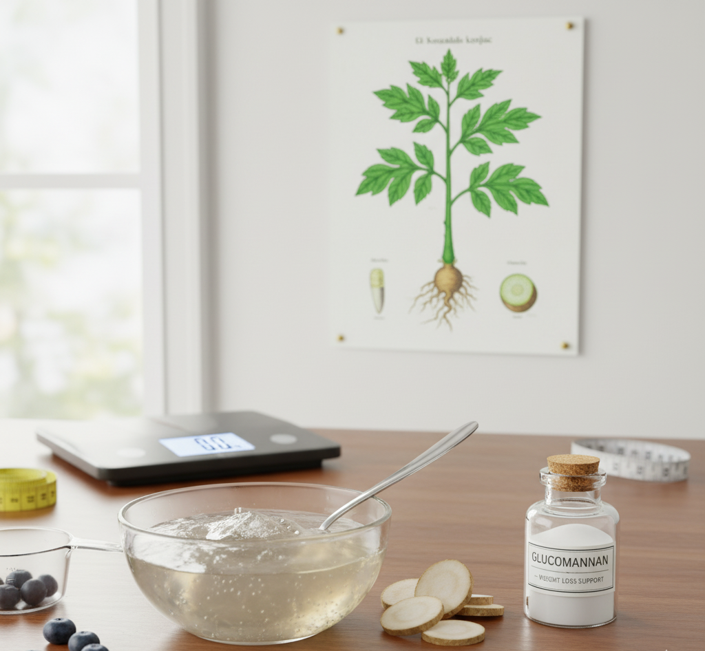 ⚖️📉Glucomannan: Úloha Rozpustnej Vlákniny v Manažmente Hmotnosti a Metabolickom Zdraví
