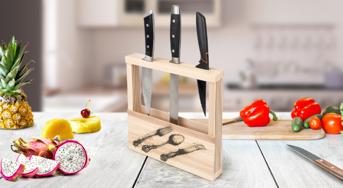 Messerständer aus Holzstäbchen – Anleitung zur Herstellung