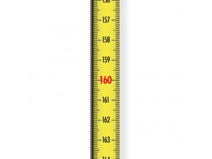 3 m Skalenbandmaß Gelb mit Skalierung  OBEN nach UNTEN von Richte
