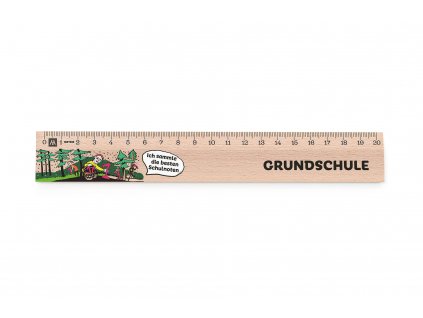 Metrie, 20 cm Holzlineal, Bedrucktes Ich sammle die besten Schulnoten
