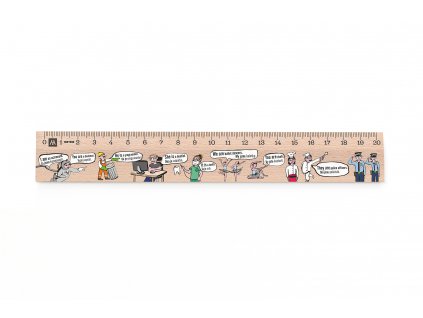 20 cm Holzlineal, Bedrucktes Englische Pronomen, Metrie™