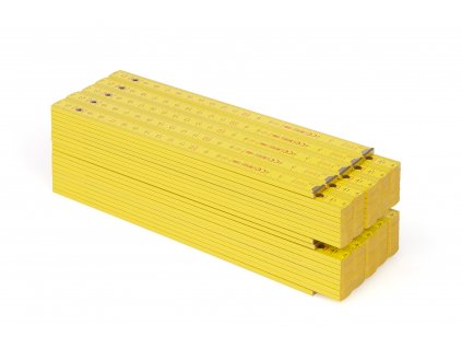10er-Set von 2-Meter Zollstöcken gelb Typ Block 52 von Metie
