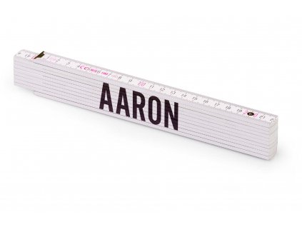 Personalisierter 2 m Zollstock, Metie, mit männlichen Namen Aaron