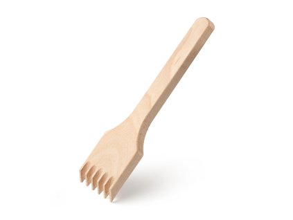 Rina-1020W Holzschaber gerillt aus Buchenholz mit Griff 200×60 mm