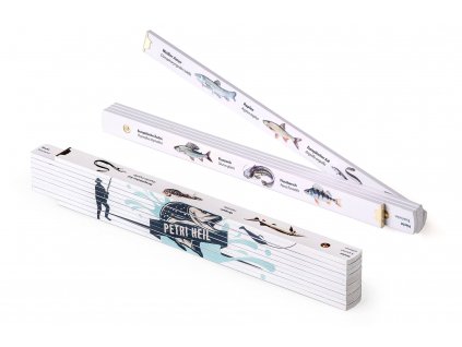Geschenkset für Angler, 1m und 2m Zollstöcke Block 52 & 51 mit Stahlgelenken
