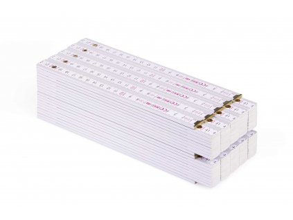 10er-Set von 2-Meter Zollstöcken, Weiss, Typ Block 52 von Metrie