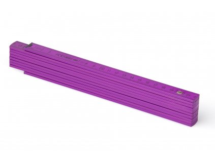 Metrie, 2m Zollstock in Violett, Typ Block 52 Ideal für den Werbedruck