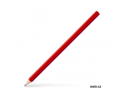 24 cm sechseckiger Zimmermannsbleistift in leuchtendem Rot, optimal für professionelle Handwerksarbeiten