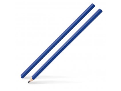 Blauer 24 cm Zimmermannsbleistift in oval-viereckiger Form, ausgestattet mit einer schwarzen HB-Mine