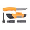 Bushcraft Survival, Outdoor-Messer von Morakniv, robust, 3,2 mm Klinge, Feuerstarter, Diamantschärfer, in auffälligem Orange. Für echte Bushcraft-Enthusiasten.