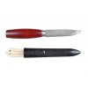 Handwerksmesser, Classic 2 von Morakniv, rot-gefärbter Birkenholzgriff und Carbonstahl-Klinge von Morakniv.