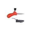Morakniv Karl Johan Pilzmesser mit rotem Griff und integrierter Pferdehaarbürste