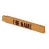 Personalisierter Ocker Zollstock, Metrie, 2m Block 52 mit Namen