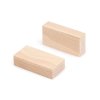 Holzbausteine aus hochwertigem Buchenholz messen 70 x 35 x 17,5 mm, ideal für feinmotorische Aktivitäten.